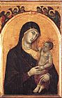 Duccio di Buoninsegna Madonna and Child with Six Angels painting